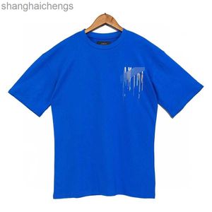 Amirir T Shirts Designer UNISEX Fashion Versione corretta di Meichao Ink Drop Core Coppia Mens e Womens High Street Street Round Neck con logo