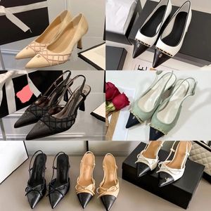 New Patent leather Slingback Pointed toe Sandals Stiletto heel pumps Leather sole Dress Shoes Women's luxury designer Party wedding Evening shoes