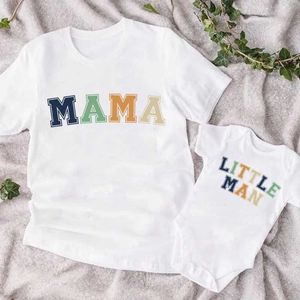 Família combinando roupas mamãe homictinho imprimido família compatível roupas mãe filho filho de mangas curtas camisa de moda moda mamãe t-shirt top