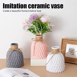 Vasi Party Fashionfashion Pink Blue Blue Imition Ceramic Flower Vase Basket Pot Decoration per il matrimonio e BIR