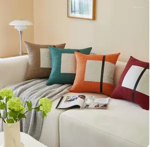 Pillow Linen Throw Living Room Sofá Cover de capa de carro