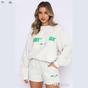 2024 Women Designer Tracksuits 2 Two Pieces Set New Fashion Street Trend Letter English Printed Tröja Pants Sweater Outfits