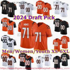 71 Amarius Mims Jersey Custom S-6xl piłkarski koszulki zszyte 9 Joe Burrow Ja'marr Chase Joe Mixon Tee Higgins Evan McPherson Tyler Boyd Sam Hubbard Cam Taylor-Britt