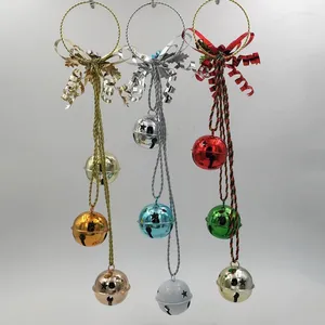 Party Supplies Iron Christmas Tree Accessories Metal Window Pendant Glossy Plastic Bell Festival Rooms Small Ball Decorations