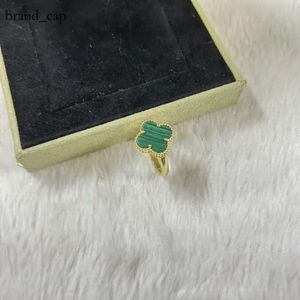 Clover Ring Designer Brand Stamp Ring 18K Gold Plated 925 Silver Love Gift Ring 2023 New High Quality Luxury Ring Fashion Wedding Party vanclef rings Jewelry 111