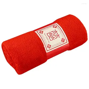 Toalha Red Bordado Bordado Presente de Casamento Banheiro Sofro Banheiro Lã de Coral para Adultos e Crianças Lavando Mão