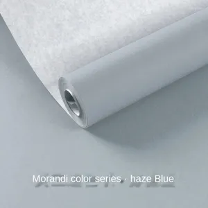 Duvar Kağıtları Nordic Style Mavi Dokuma Olmayan Su Geçirmez Düz Renk Mat Mat Duvar Kağıdı Ev Yatak Odası Arka Plan Duvar Deposu