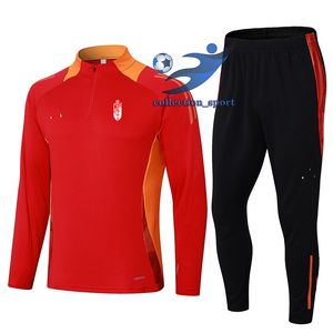 Granada Club de Futbol Men's Adult Half Zipper長袖トレーニングスーツアウトドアスポーツホームレジャースーツスウェットシャツジョギングスポーツウェア