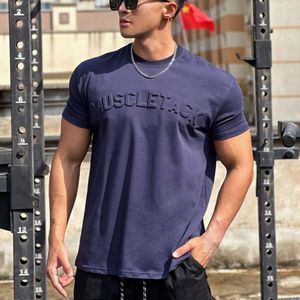 Exercise Muscle Loose Cotton Fitness Short Sleeve Men S Basketball Autumn Running Training Elastic Sports T Shirt Round Neck ports hirt