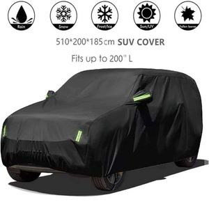 Car Covers Universal Waterproof Car Cover All Weather Rain Snowproof Protection Windproof Outdoor Full Car Cover For SUV Length Up to 200 T240509