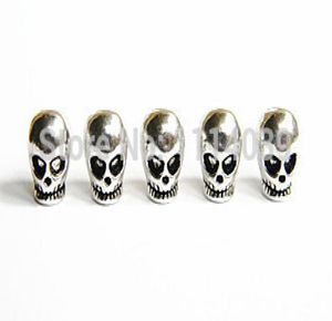 50pcs Metal Skull Beads For Paracord Bracelets Lanyards Metal Skull For Paracord Bracelet Knife LanyardsSilver Plated6829695