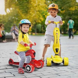 Passeggini# Scooter Children Girl Princess BOY 2enne Girl 1-3 Baby Pedal può sedersi e guidare facendo scivolare tre in uno per bambini per bambini auto T240509