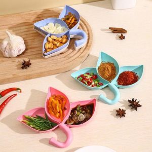 Plates Multi-color Mulberry Leaf Dipping Dish Kitchen Spice Storage Creative Star Anise Chili Powder Seasoning