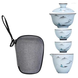Чайные наборы селадон китайский чайный набор с сумкой керамический