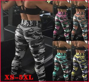 Yoga outfit pz storlek kvinnor camo tryckt leggings stretchy sportstights som kör byxor träning fitness byxor för1003409