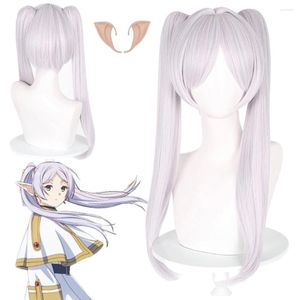 Party Supplies Frieren Wigs Ears Anime Sousou Of Fantasy Cosplay Costume Accessories Women Roleplay Fantasia Prop Halloween Hair Decor