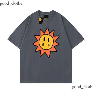 Çizim Gömlek Kadın Tasarımcı Tişört Smiley Güneş Oyun Kartları Ess T Shirt Grafik Tee Tshirt Korku Kısa Kollu Günlük Gömlek Çekmece Gömlek 892