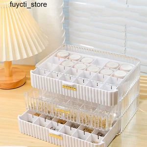 Förvaringslådor BINS Nagelkonstdekoration Tillbehör Plastförvaring Box Water Diamond Crystal Nail Art Tool Display Rack Drawer Box S24513