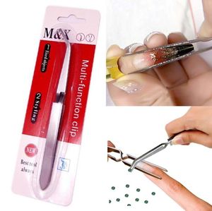 Manicure Акриловый ультрафиолетовый гелевой кончики скульптуры пинцетки Clip Pick Up Nail Art Tools Multifunctions for Nail Picher Decorations2019850