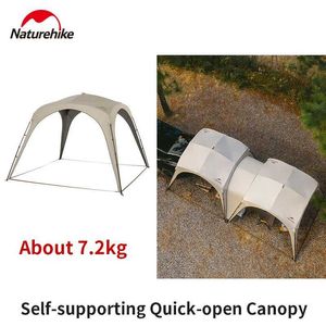 الخيام والملاجئ NatureHike Dome Tent مقاومة للماء PU5000+UPF12500+إرساء سريع مفتوح في الهواء الطلق التخييم الكبير Sunshade Oil Cloth HomeQ240511
