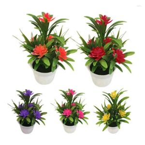 Fiori decorativi piante artificiali in vaso bonsai verde bonsai albero ornamento ornamento falso per casa giardino el sala da tavolo