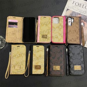 For iPhone 15 Pro Max Case Leather Flip Phone Case iPhone 14 Pro Max 12 13 11 XS XR 15 Plus Case Brand Wallet Credit Card Slot Samsung Galaxy S24 Ultra S23 S22 Plus Phonecase