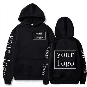 Mens Hoodies 스웨트 셔츠 자신의 디자인 브랜드 개인화 된 그림 Mens Text DIY 후드 스포츠웨어 캐주얼 후드 스타일 및 NE