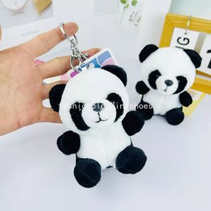 Cute Chinese Panda Plush Doll Keychain Pendant Simulation Panda Doll Grab Machine Doll Wholesale