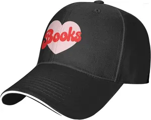 Ball Caps I-Love-Books-Baseball-Cap Mens Vintage Snapback Hats Trucker Dad Hat Black