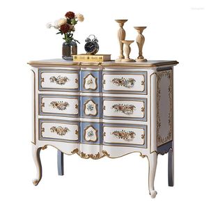 Decorative Plates Cabinet Bedroom Solid Wood Storage American Living Room Sideboard French Hallway Side