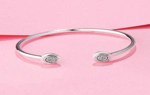 Autentico 925 Server Sterling Silver Bracciale Open Bracciale femminile Gioielli da regalo per feste con set di scatole originale per Bracelet Diamante CZ7381458