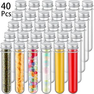 Storage Bottles 40Pcs Clear Plastic Test Tubes 40ml For Scientific Experiments Party Decorate The House Candy Caese