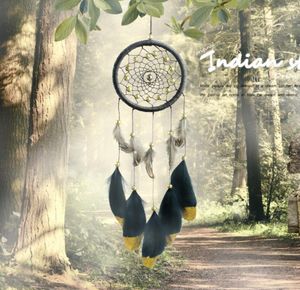 Handmade Gold Powder Dreamcatcher fashion Feather Dream Catcher Pendant Wall Hanging Car Decoration 11 1xr C6051079