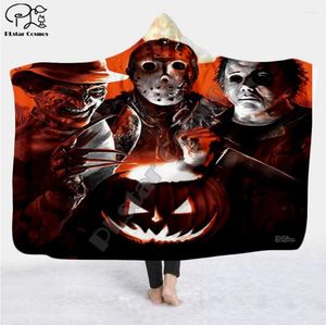 Coperte film horror di Halloween Scream Team Brid Brid Boppet Cappucciato 3D Stampa completa Adulti indossabili uomini Donne Women Style-4