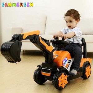 Kinderwagen# Baby Balance 2-6 Jahre Große elektrische Baggerfahrten auf der Autospielzeugbaby Simulation Elektrische Automaude Old Boys Geburtstagsgeschenk T240509