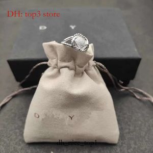 dy band tiffanyjewelryリングツイスト2色のクロスパールデザイナーリングファッション925スターリングシルバーヴィンテージジュエリーラグジュアリーダイヤモンド5417 3964