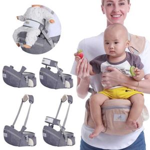 Transportörer slingrar ryggsäckar Ergonomisk bärbar bärbar spädbarns barn höft säte midja pall sling front mot känguru baby wrap bärare för baby Gear T240509