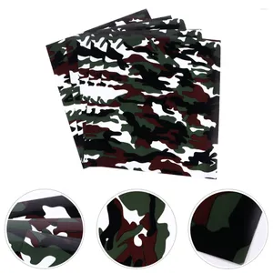 Adesivos de janela 5 folhas de camuflagem transferência de calor DIY para camisetas logotipo