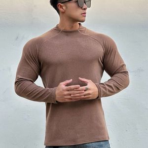 Autumn New And Winter Round Neck Men S Casual Sports Trend Loose Fitting Pullover Muscle Plush Zipper Bottom Sweater ports weater