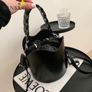 Bag BANKUO Crossbody Bags For Women Ladies Vintage Handbag Drawstring Design PU Synthetic Leather Satchels Fashion C37