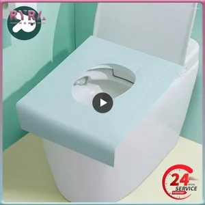 Tampas de assento do banheiro capa de plástico descartável Segurança portátil durável para puxar para viagens Acessório de banheiro