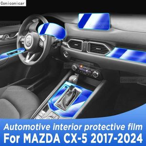 Outros acessórios de interiores para Mazda CX-5 2017-2024 Caixa de engrenagens Tela de navegação do painel TPU Automotivo TPU TPU CAPA DE FILM