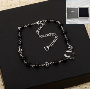 Boutique 925 Silver Plated Necklace Brand Designer Fashion Trend Versatile High Quality Necklace Charming Womens Boutique Gift Necklace Box