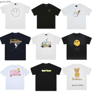 Women's draw shirt High Quality Basic T Shirt For Men And Women Couple Tees Smiley Face Oversize Version Star Sleeve Fashion Trendy Design Tshirt drawdrew shirt 226