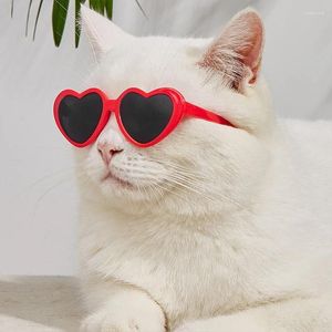 Hundkläder söt vintage kärlek katt solglasögon kattungetillbehör för små hundar husdjursprodukter roliga glasögonglasögon POS rekvisita