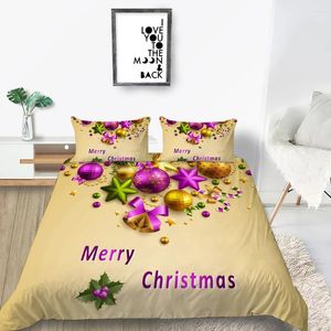 Set di biancheria da letto 3d Flowers Printing Christmas Wuvet Cover Set trapunta/Cuscino per piumino Custodia doppia King Custom Home Textile