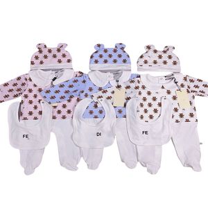 Designer Baby Birth Romper 3 Set 0-18 månader Designer Baby Romper Alfabet Romper High Quality Romper Children's Romper C02