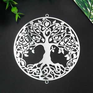 Estatuetas decorativas a laser Aberto de Kabbalah Energy Tree of Life Love Folhagem Heart Metal Pingente fortune Reiki Yoga Chakras Meditation