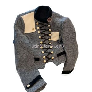 Autumn New Womens Stand Collar Woolen Double Breasted Retro Royal Slim midjejacka COAT SMLXLXXL