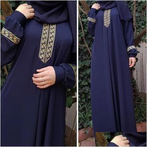 Ethnische Kleidung Frauen plus Größe Print Abaya Jilbab Muslim Maxi Dres Casual Kaftan Langes Kleid Islamischer Kaftan Marocain Türkei Drop Deliv Otxsd